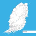 Map of Grenada Island